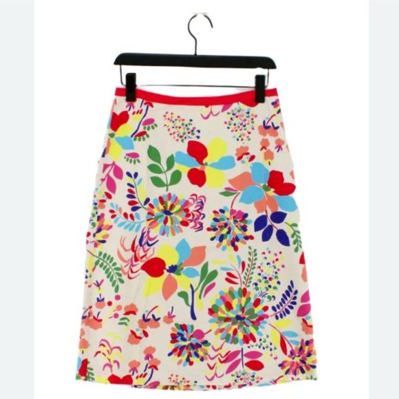 Boden Skirt🪻Cotton A-Line Floral - Picture 1 of 9